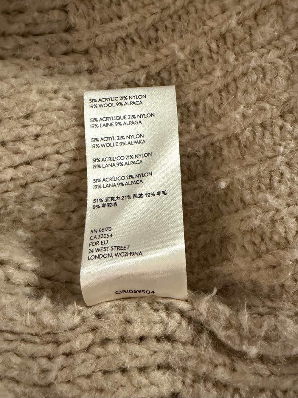 Free People Size XS Tan Cream Baby Pink Knit Striped Oversized Cardigan Sweater - Picture 9 of 10